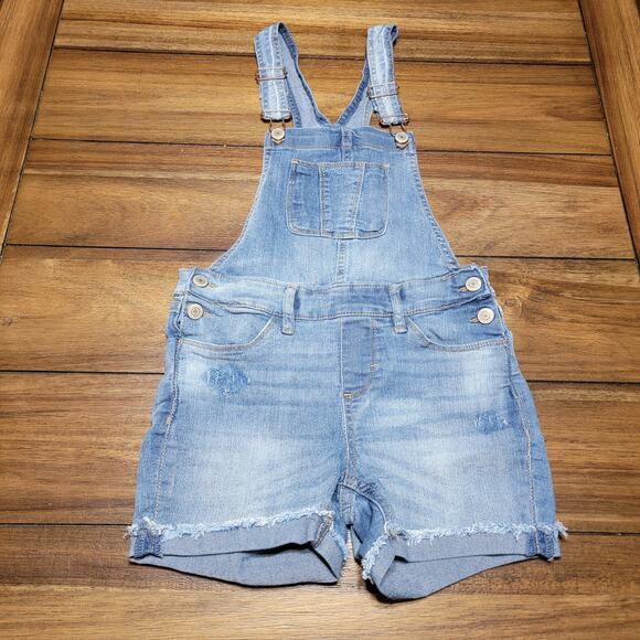 Vanilla Star Girls Denim Shortalls - Size 8 - Picture 1 of 5